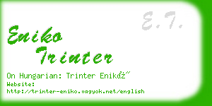 eniko trinter business card